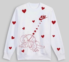 Nike Inspo Valentines Day Sweatshirt Crewneck Unisex Vintage Angel Size Large