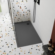 Pearlstone Grey Slate Effect Rectangular Shower Tray 1200mm x 760mm