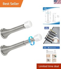 2 Pack Telescoping Spring Door Stoppers, Extended from 3-1/8 to 4-1/4 inches ...