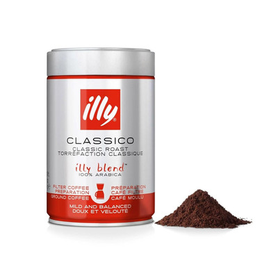 Illy, Gemahlener Filterkaffee CLASSICO, 100% Arabica Mit Noten Von Orangenblüten