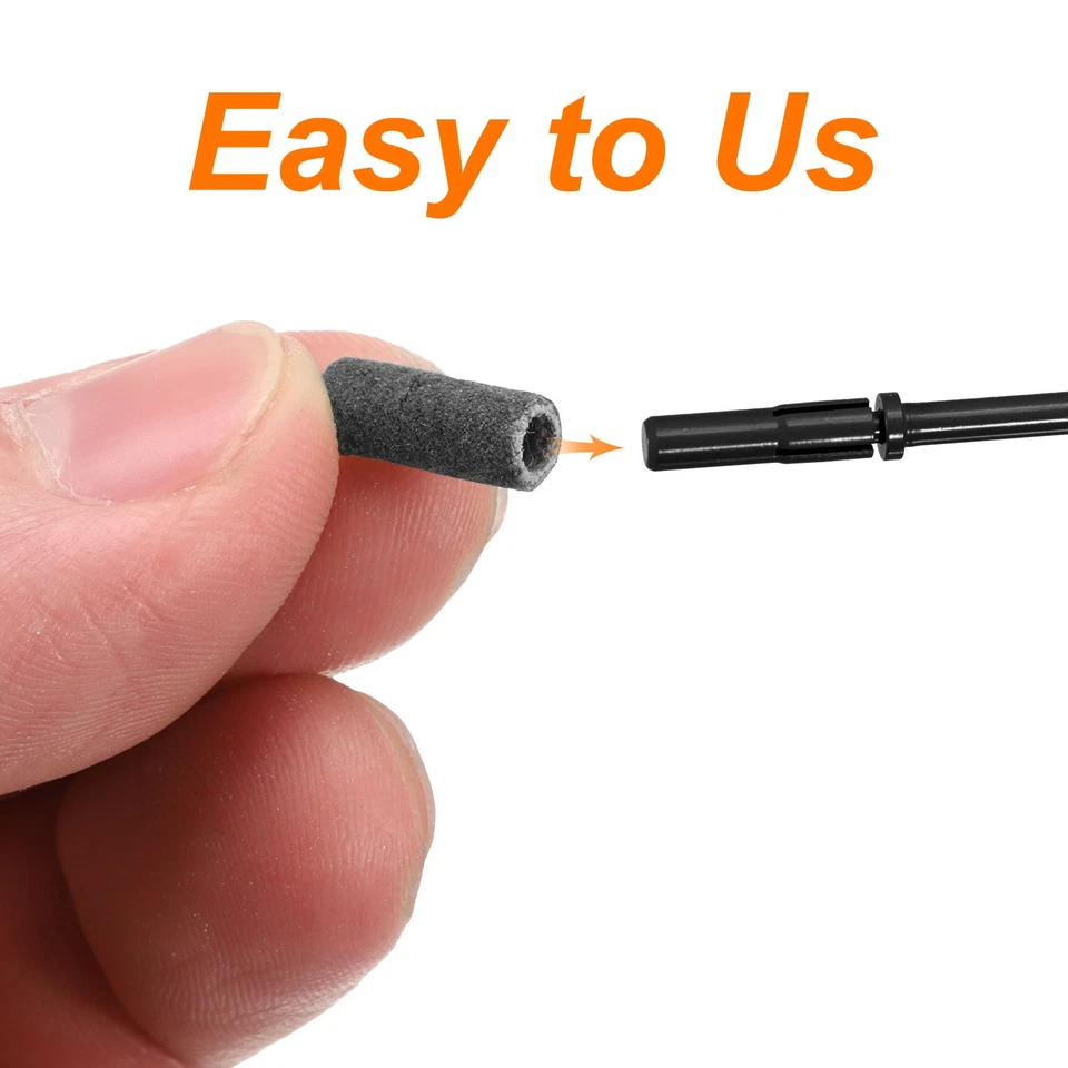 100 Stück 240 # Körnung Schleifband für Nagelbohrer mit 3 mm (1/8") Dorn, schwarz - Bild 4 von 4