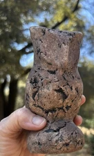 Signed Stan Langtwait Owl Bird Sculpture Brutalist Clay Mt St Helens Ash Figural