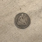 1861 Seated Liberty Silver Half Dime VG, H10C coin QA3082