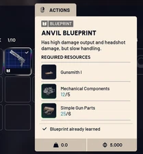 Arc Raiders Anvil Gun Blueprint - All Platforms PC/PS5/XBOX