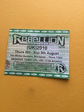 REBELLION PUNK FESTIVAL - Original Gig Ticket  - Blackpool 2010 rare  uk punk