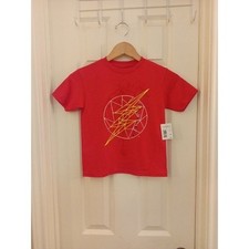 NWT Boys The Flash Red Crew Neck T-Shirt Size 5/6