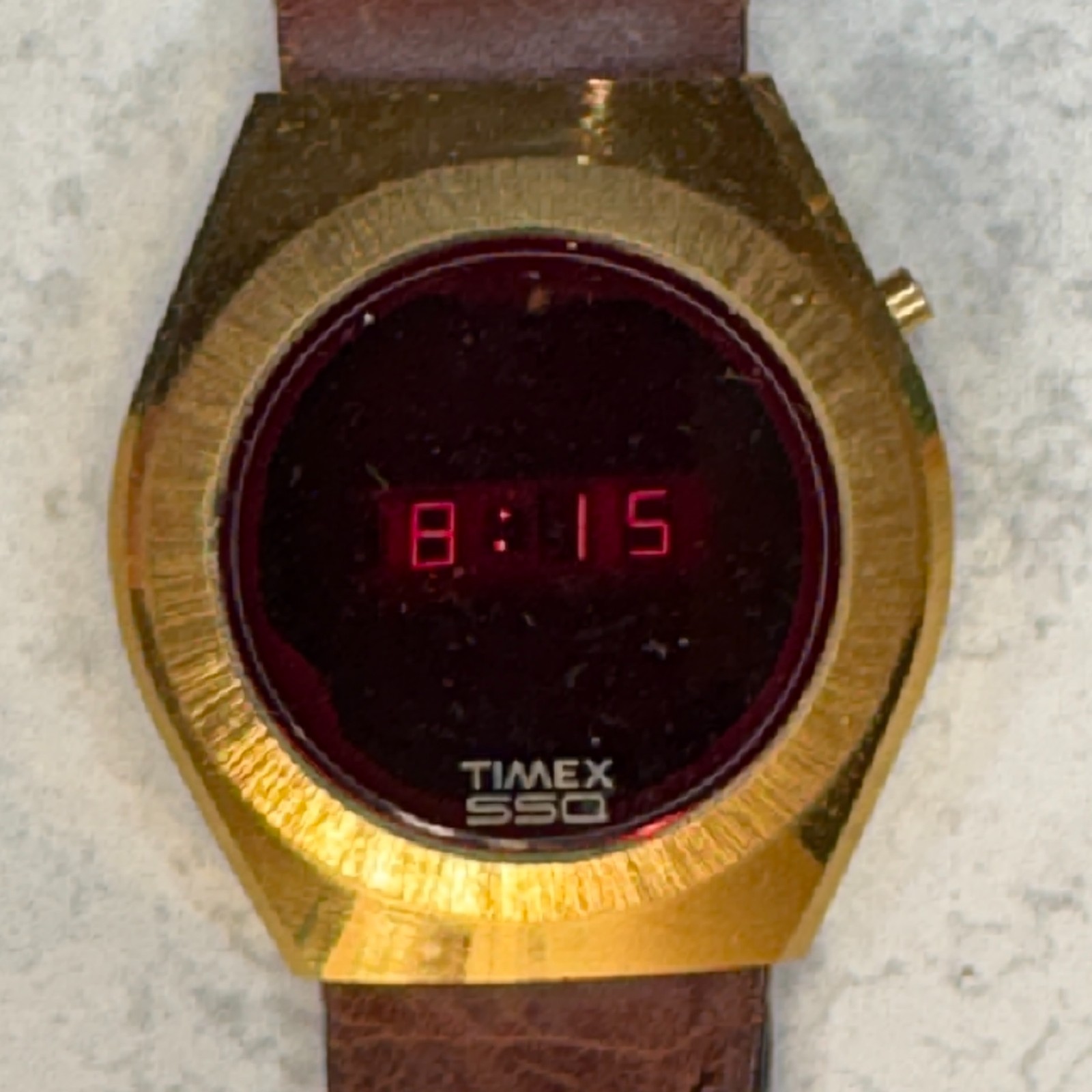 Vintage Timex SSQ Red LED 1970's Watch Working New Batteries