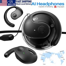 Real Time 75 Language Translator Earbuds Open Ear AI Translation Earphones