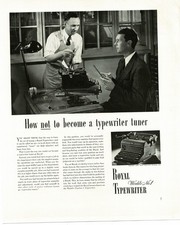 1941 Royal Typewriter Tuner Repairman Vintage Print Ad thumbnail