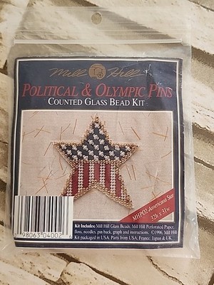 Mill Hill American Star Counted Glass Bead Pin Kit MHP02