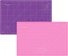 18x12 Inch Thickened Self Healing Cutting Mat Double Sided 5-Ply Pink Purple