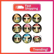 EWJRNSF 8 PCS 5D Diamond Painting Coasters Kits with Holder, Small Diamond Art K