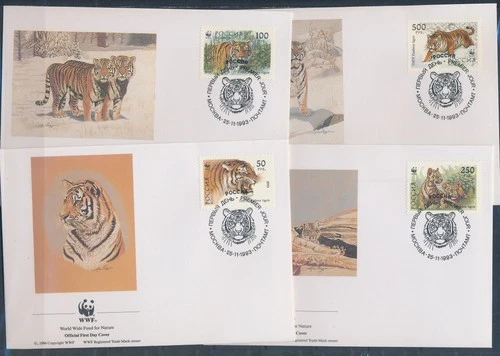XE60137 Russia 1993 tiger animals wildlife FDC's used