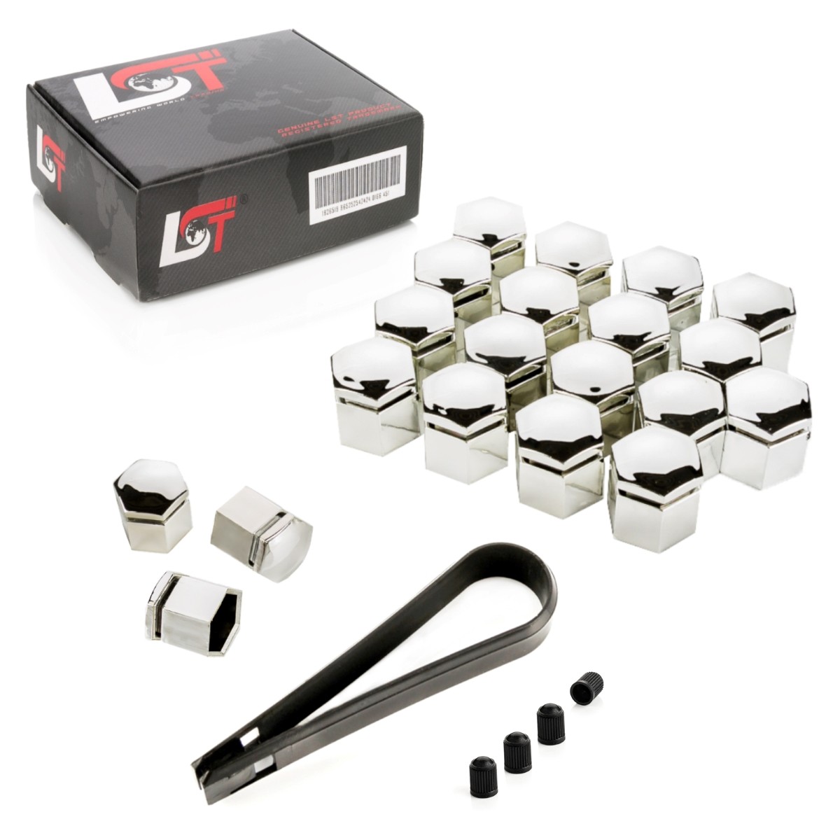 20X Wheel Nut Caps Chrome 17 Mm For DAIMLER