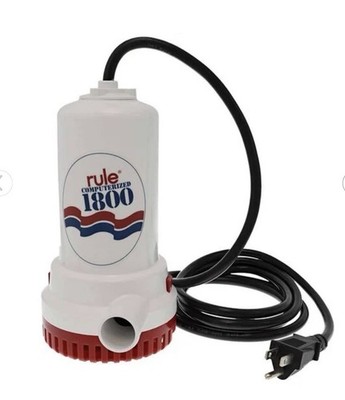 Rule Computerized 1800 Submersible Utility Pump 1800 gal/h Maximum Flow Rate