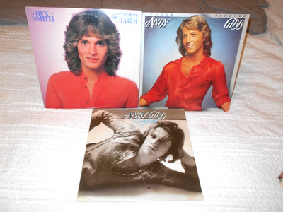Andy Gibb & Rex Smith Shadow Dancing, Sooner Or Later, Flowing Rivers 3 LPs Lot!