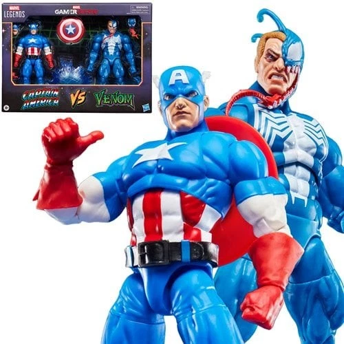 ¡EN STOCK! Marvel Legends Gamerverse Capitán América vs. Venom 6" AF BY HASBRO Foto 2 de 4