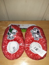 Peanuts Girls Slippers Size 2-3 NEW WITH TAGS