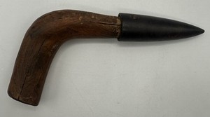Vintage Garden Fumble Dibble Seed And Bulb Digger  With Wood Handle