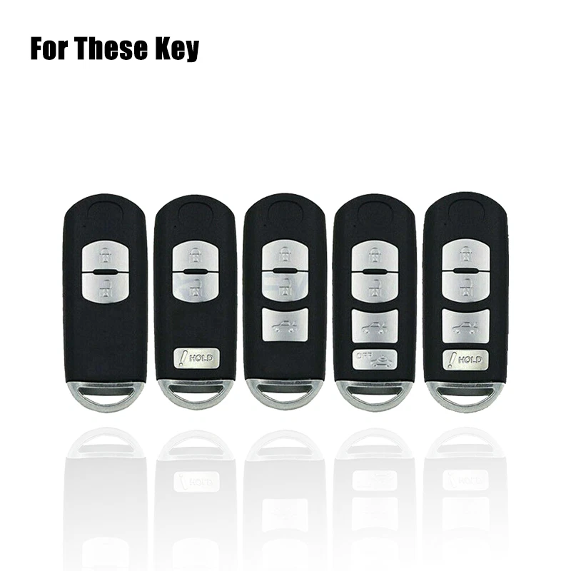 Funda Carcasa Llavero Coche Fibra Carbono Para Mazda 2 3 5 6 CX3 CX5 CX7 CX9 MX5 Miata Foto 2 de 4