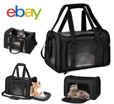 Pet Carrier Soft Sided Large Cat & Dog Travel Bag Comfort Case Airline Approved