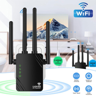 WLAN Verstärker 1200Mbit/s Dualband WLAN Repeater Extender mit WPS 2.4GHz & 5GHz