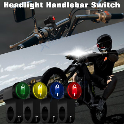 7/8  Waterproof Motorcycle ATV UTV Handle Bar Push Button Switch Mount Toggle
