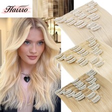 8Pieces 100 Russian Human Remy Hair Extensions Clip In Full Head Double Drawn