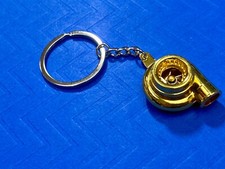 Gold Turbo Turbine Auto Parts Keychain - Key Ring Chain - Fast Usa Shipping