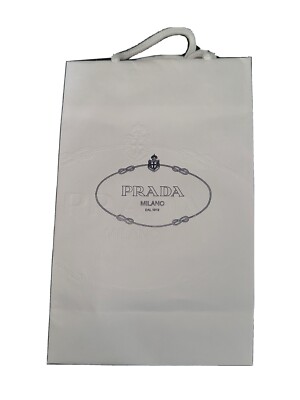 Prada Papiertüte Neu Weiß