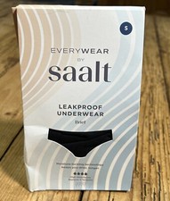Everywear by Saalt Black Leakproof Underwear Brief w/ High Aborbency - Small