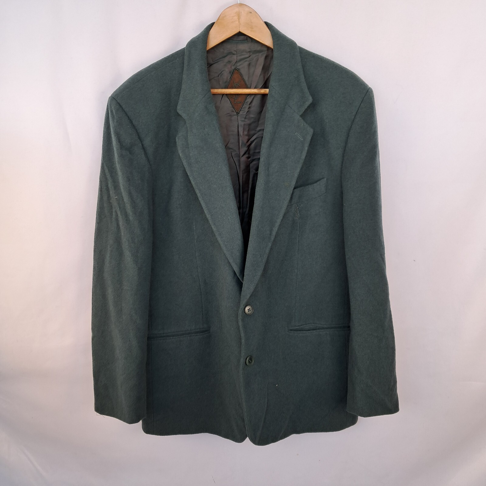Giacca Yves Saint Laurent in lana colore verde taglia 52 da uomo