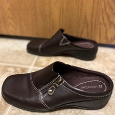Naturalizer Women s Dark Brown Leather Adile Slip On Mules Sz-9