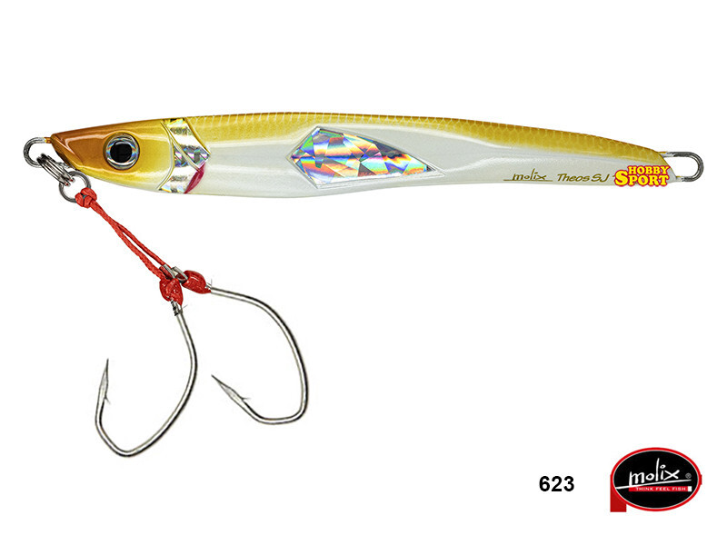 MOLIX THEOS SHORE JIGGING 60 GR COL  623 CAPPUCCINI  2 ASSIST HOOK PESCA MARE