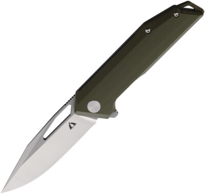 CMB Made Knives Lurker Pocket Knife Linerlock Green G10 Folding D2 Satin 10G