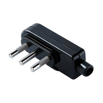 Spina Elettrica Italiana 10A 2P+T - Design Piatto Salvaspazio | 1500W 250V | 2 Pezzi Nero - Foto 2