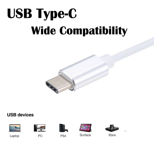 USB Typ-C Externe Soundkarte 7.1 Stereo Audio Mikrofon Adapter iPhone iPad Pro - Bild 3 von 15