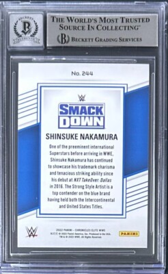 Shinsuke Nakamura Signed 2022 Panini Chronicles WWE Card #244