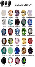 High-quality Colorful Oval Glass Rhinestone Crystal Strass Jewelry Making Stones