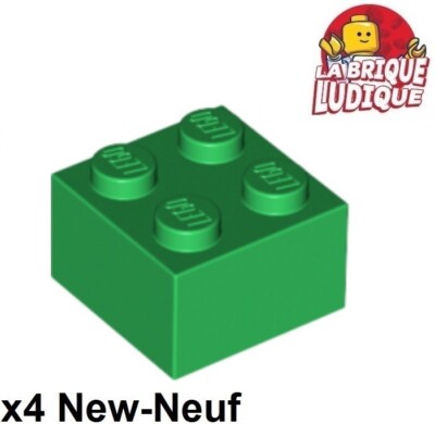 Lego 4x Stein Brick 2x2 grün/green 3003 NEU