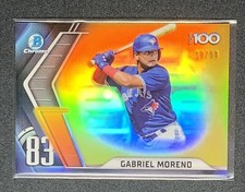 2022 Bowman - Chrome Bowman Scouts Top 100 Gold Refractor #BTP-83 Gabriel Moreno