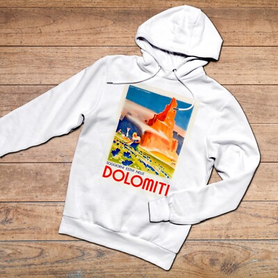 FELPA HOODIE UNISEX DONNA UOMO VINTAGE ESTIVI DOLOMITI