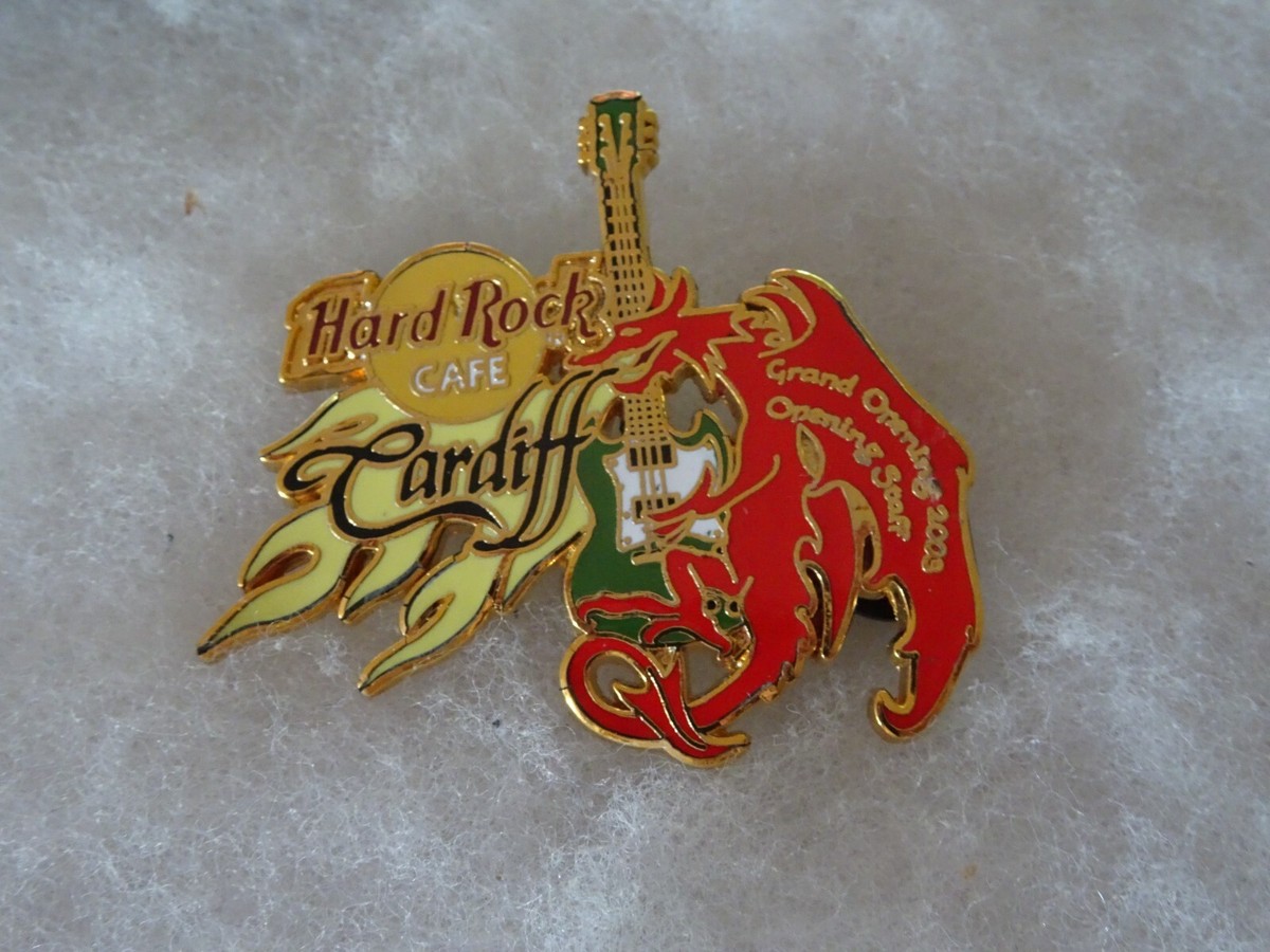 Hard Rock Cafe pin Cardiff Grand opening STAFF Welsh Dragon 2003