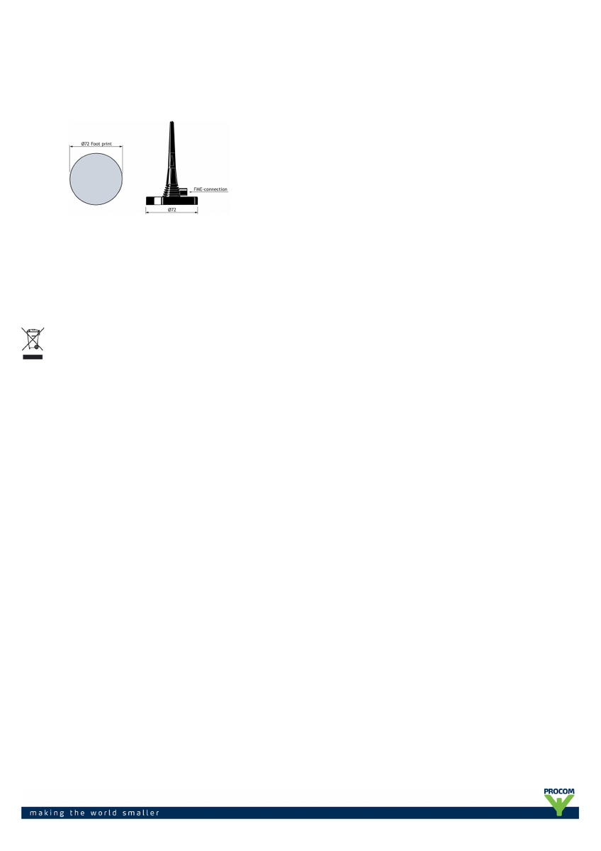 DELOCK GSM UMTS Antenne six bandes SMA 2 dBi omnidirectionnelle avec support magnétique noir étoile