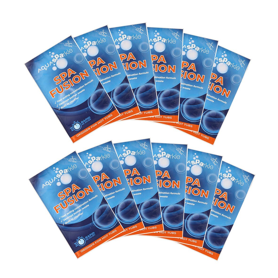 Spa Fusion Oxidiser Water Treatment Aquasparkle Hot Tub Pool x 12
