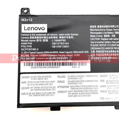 New Original L18C6P90 L18M6P90 Battery For Lenovo ThinkPad P53 02DL029