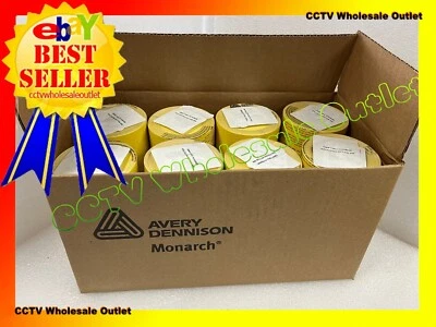 AVERY DENNISON Genuine Monarch 1131 Yellow Labels One Box = 8 SLEEVES