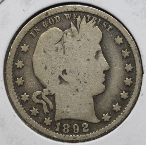 1892 BARBER QUARTER 25C (P0097)