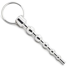 Urethral Stretcher Spike with Through Hole Surgical Steel 5 Inches Penis Plug