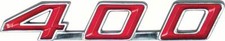 1967 - 1969 PONTIAC FIREBIRD / TRANS AM TRUNK EMBLEM "400" USA MADE! GM #7728616